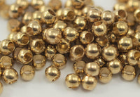 Spacer Ball Bead, 40 Raw Brass Spacer Ball Beads , Findings (5mm) Brs 0103 B0032