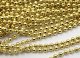 Brass Ball Chain, 20 M (1.5mm) Raw Brass Faceted Ball Chain - Ch005 ( Z032 )