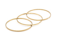 Wire Bracelet Setting , 5 Raw Brass Wire Bracelet (55mm) V004