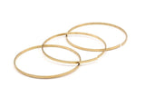 Wire Bracelet Setting , 5 Raw Brass Wire Bracelet (55mm) V004