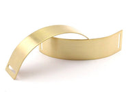 Brass Choker Necklace - 3 Raw Brass Chokers With 2 Holes (20x80x0.80mm) N0516