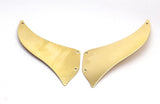 Brass Set Choker - 1 Set 2 Raw Brass Collars With 3 Holes (100x0.80mm) D0172