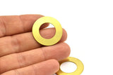 Circle Brass Connector, 50 Raw Brass Circle Stamping Tags , Findings Without Hole (25mm) D0179