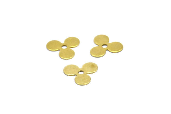 Flower Bead Caps, 100 Raw Brass Flower Bead Caps, Discs, Findings (8mm) Brs 636 A0489