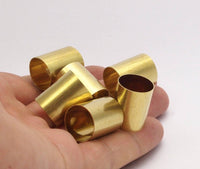 Brass Tube Beads, 10 Raw Brass Tubes (16x20mm) Bs 1489