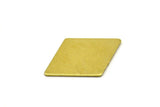 Brass Diamond Blank, 50 Raw Brass Diamond Flat Stamping Blanks (17x12mm) D0005