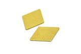 Brass Diamond Blank, 50 Raw Brass Diamond Flat Stamping Blanks (17x12mm) D0005