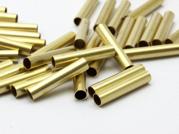 Brass Tube Bead, 40 Brass Tube Beads, Brass Tubes, Jewellery Findings, Tube Beads, Raw Brass Tubes (3x15mm) Bs 1442