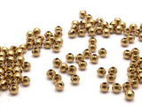 3mm Crimp Beads, 500 Raw Brass Spacer Ball Beads , Crimp Beads (3mm) Bs 1087--n570