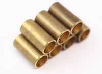 Brass Tube Beads,10 Raw Brass Industrial Tube Findings, (20x10mm) Brc177--r024