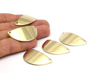 Semi Circle Blank, 12 Raw Brass Semi Circle Cambered Blanks (40x20x0.80) A0866