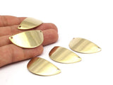 Semi Circle Blank, 12 Raw Brass Semi Circle Cambered Blanks (40x20x0.80) A0866