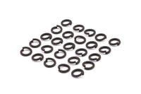 Black Jump Rings - 250 Oxidized Brass Black Jump Rings (6x1mm) A0357 S456 S474