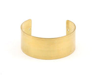 Raw Brass Cuff - 2 Raw Brass Cuff Bracelet Bangle With 2 Holes (150x25x0.80mm) T115