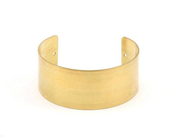 Raw Brass Cuff - 2 Raw Brass Cuff Bracelet Bangle With 2 Holes (150x25x0.80mm) T115