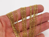 Ball Chain, Link Chain, Brass Chain, 5 M (1mm) Raw Brass Chain - ( Z087 )