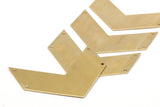 6 Chevron Raw Brass Blanks (60x25x0.80mm) A0835--n0649