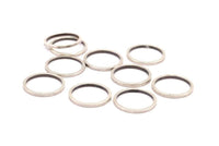 13mm Silver Rings - 24 Antique Silver Brass Circle Connectors (13x1x1mm) Bs 1100 H0001