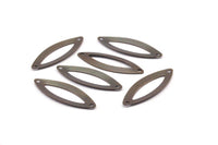 Middle Hole Connector, 25 Antique Brass Marquise Middle Hole Connector Charms Findings (27mm) K083