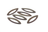 Middle Hole Connector, 25 Antique Brass Marquise Middle Hole Connector Charms Findings (27mm) K083