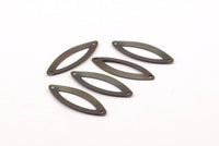 Middle Hole Connector, 25 Antique Brass Marquise Middle Hole Connector Charms Findings (27mm) K083