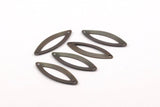 Middle Hole Connector, 25 Antique Brass Marquise Middle Hole Connector Charms Findings (27mm) K083
