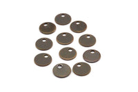 Brass Connector Ring, 100 Antique Brass Tags, Connector Rings (6mm) Pen 79 K005