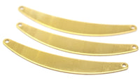 Brass Choker Pendant - 5 Raw Brass Choker Pendants With 2 Holes (66x9mm) Brs 169-56 (b0006)
