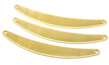 Brass Choker Pendant - 5 Raw Brass Choker Pendants With 2 Holes (66x9mm) Brs 169-56 (b0006)