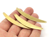 Brass Choker Pendant - 5 Raw Brass Choker Pendants With 2 Holes (66x9mm) Brs 169-56 (b0006)