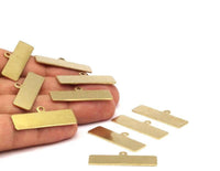 Brass Bracelet Part, 20 Raw Brass Bracelet Parts Connectors (35x10x0.80mm) Brc190--d0413