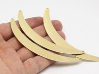 Brass Choker Blank, 4 Raw Brass Collar Blank With 2 Holes (100x13mm) D0443