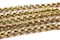 Rope Chain, Necklace Chain, 1 M Raw Brass Chain (spiga) 3.80mm Bs 1367