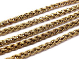 Rope Chain, Necklace Chain, 1 M Raw Brass Chain (spiga) 3.80mm Bs 1367