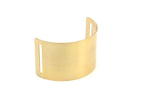 Brass Cuff Bracelet - 2 Raw Brass Cuff Bracelet Bangles (40x110x0.80mm) N0517
