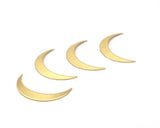 Brass Moon Blank 10 Raw Brass Crescent Shaped Moon Blanks (30x5x0.80mm) Moon 5