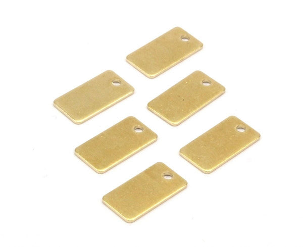 Brass Rectangle Bar, 50 Raw Brass Rectangle Stamping Blank, Necklace Pendants (15x8x0.80mm) A0806