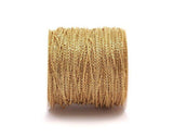Gold Plated Chain, 20 Meters - 66 Feet (1.5x1.2mm) Gold Plated Brass Chain - Y006 (z161)