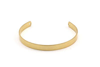 Brass Bracelet Blank -20 Raw Brass Cuff Bracelet Bangles With 2 Holes (6x145x1mm) Brc001