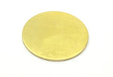 Round Personalized Blank, 10 Raw Brass Stamping Blanks, Tags Without Holes (25mm) B0111