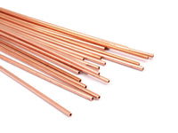 160mm Copper Tubes - 10 Raw Copper Tube Beads (2x160mm) D0369