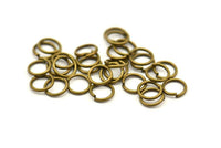 6mm Jump Ring - 100 Antique Brass Round Jump Ring Connectors Findings (6x0.80mm) R-03 A0328
