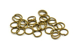 6mm Jump Ring - 100 Antique Brass Round Jump Ring Connectors Findings (6x0.80mm) R-03 A0328