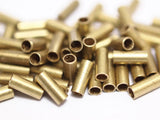 Industrial Tiny Tube, 10 Raw Brass Industrial Tiny Tube Findings, (10x4mm) A0678