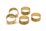 Brass Tube Beads - 12 Raw Brass Tube Beads (15x6mm) R025