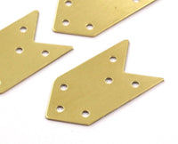 Arrow Stamping Pendant, 10 Raw Brass Arrow Stamping Pendant Tags With 6 Holes (15x30mm) Brass 032 A0036