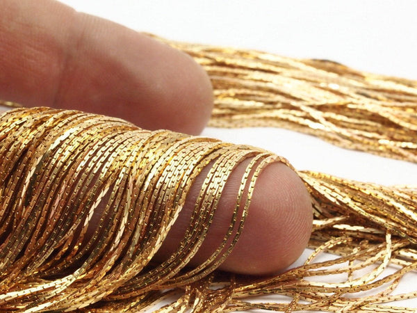 Tiny Brass Chain, 5 Meters - 16.5 Feet Tiny Raw Brass Soldered Chain (0.70mm) - W50-3 Z055