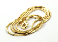 Gold Necklace Chain, 5 Pcs 18 Inch+ Gold Tone Brass Necklace Chain (1mm) Z138