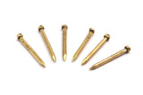 Raw Brass Nail, 100 Raw Brass Nails (1.5x15mm) A0950