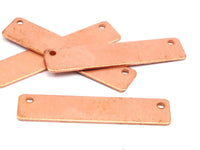 Copper Bracelet Bar, 10 Raw Copper Stamping Blanks, Necklace, Bracelet Findings (10x45x0.80mm) D0518